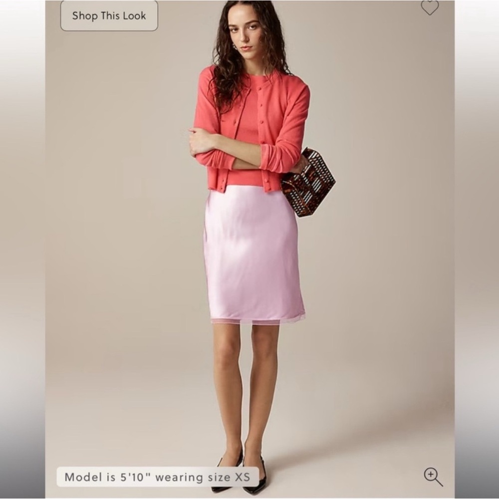 J.Crew Gwen knee-length slip skirt in viscose charmeuse